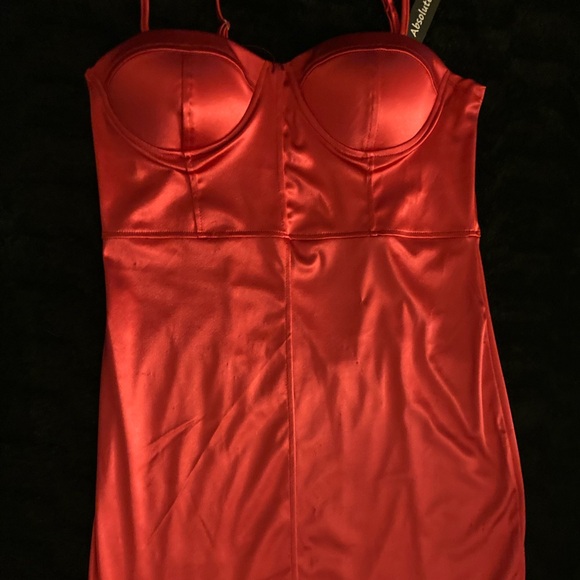 Bodycon Red Ruby Bustier Dress - Picture 7 of 8
